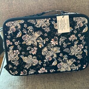 Vera Bradley Black Holland Garden lined travel bag